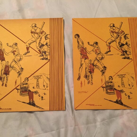 Vintage 70s/80s PEE-CHEE FOLDERS PeeChee Portfolio Notebook SET/2 Westab Meade - Picture 1 of 6